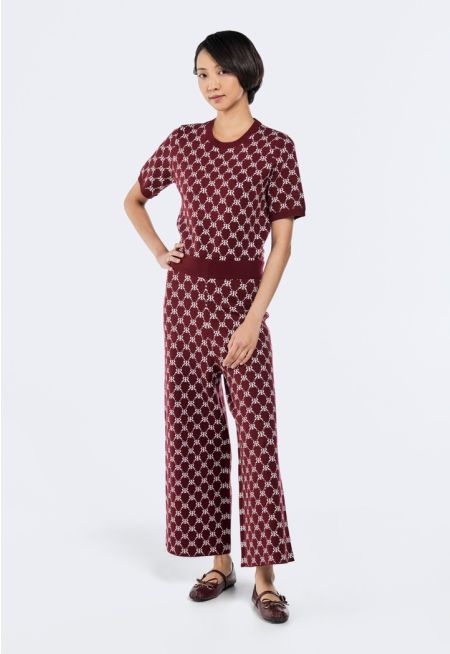 Knitted Monogram Trousers
