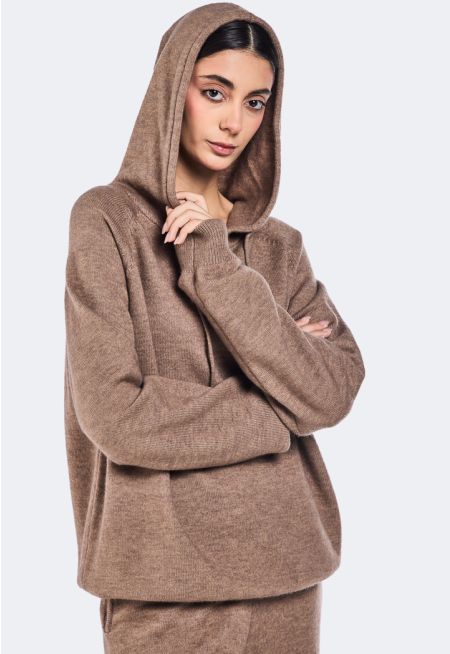 Knitted Hooded Sweater