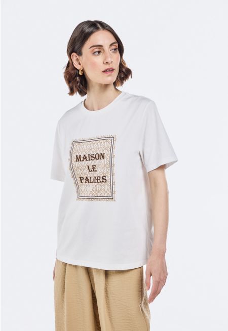 Printed Motif Short Sleeve T-Shirt