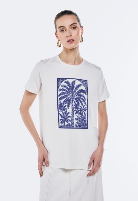 Palm Tree Print T-Shirt