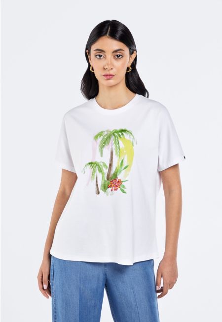 Tropical Print T-Shirt