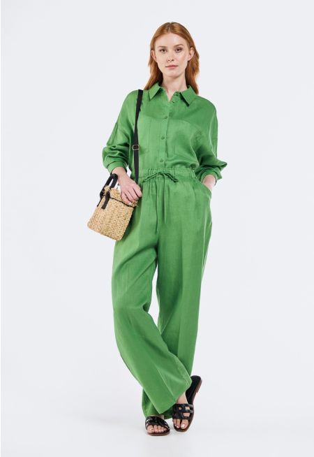 Wide Leg Linen Trousers
