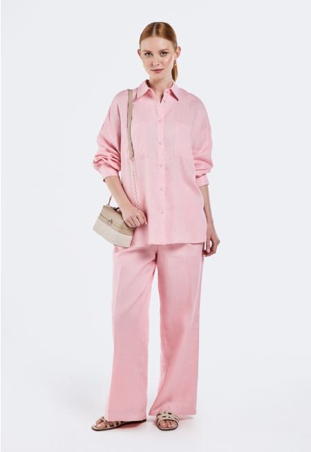 Wide Leg Linen Trousers