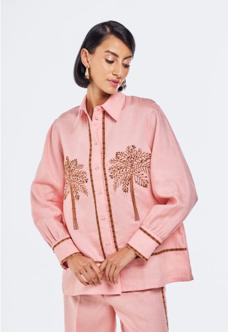 Embroidered Linen Shirt