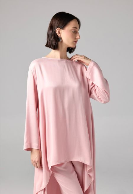 Solid Asymmetrical Blouse 
