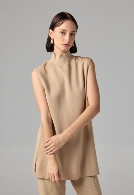 Basic Sleeveless Knitted Top