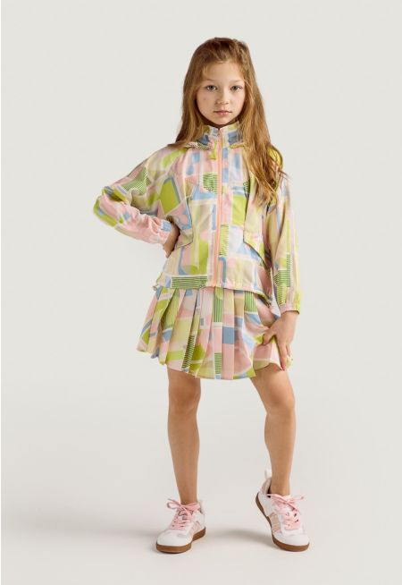 Colorful Pleated Skirt