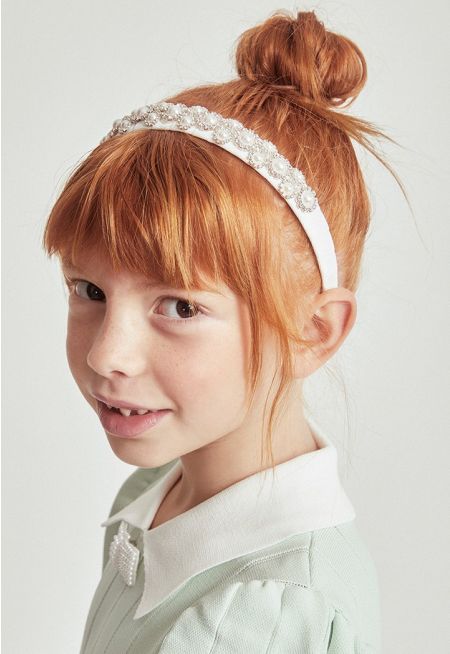 Crystal Embellished Pearls Headband