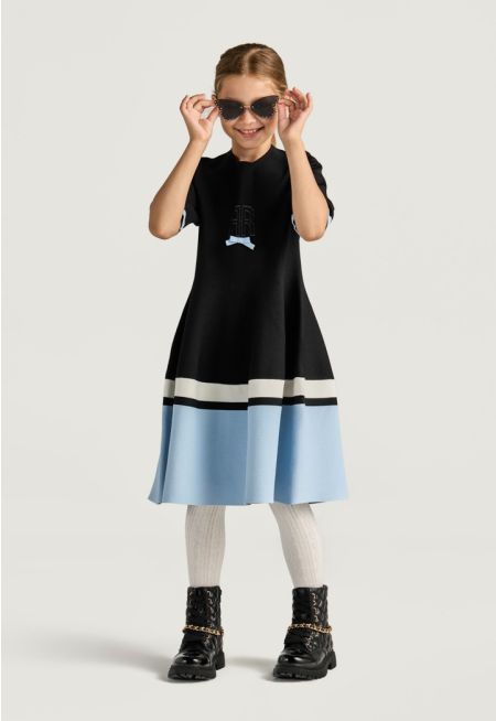 Embroidered Elastic Dress