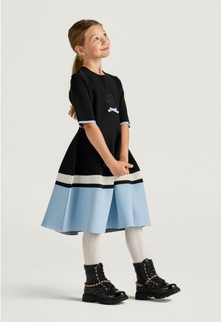 Embroidered Elastic Dress