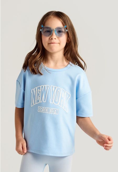 Embossed Print T Shirt