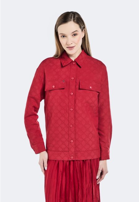 Shirt Collar Quilted Jacket