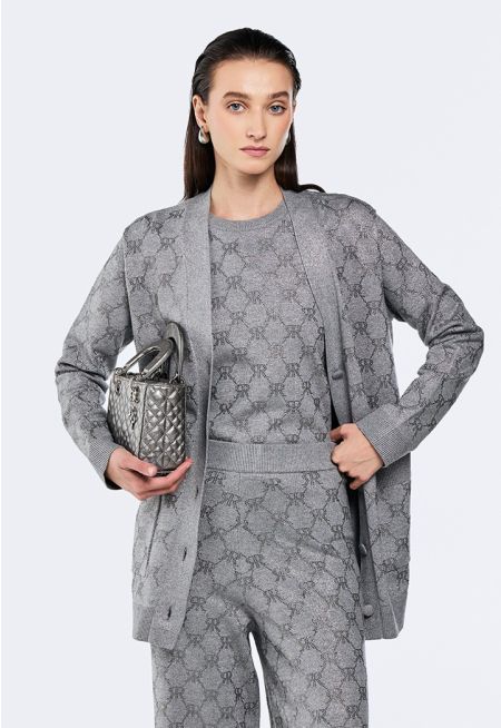 Monogram Crystal Embellished Cardigan