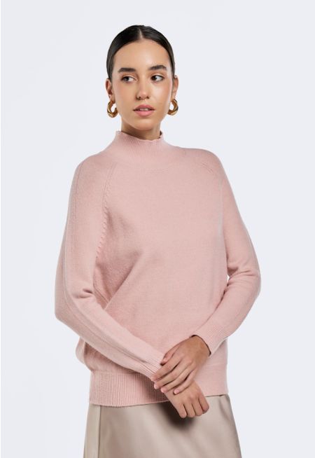 High Neck Lurex Sweater