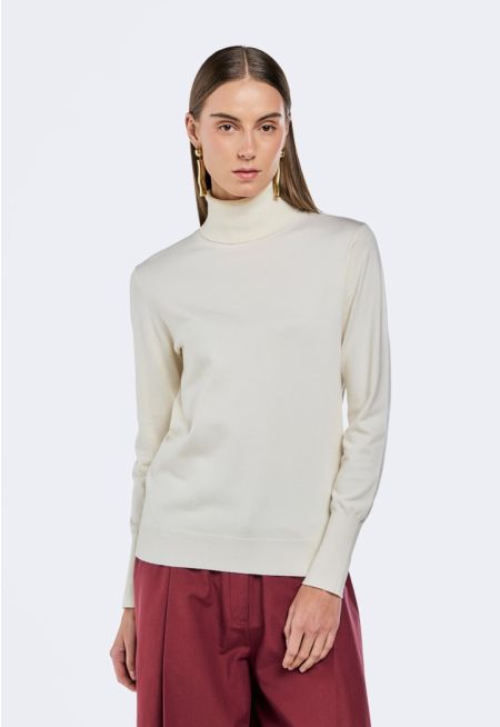 Knitted High Neck Top