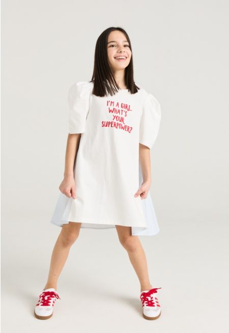 Striped Back T Shirt Dress