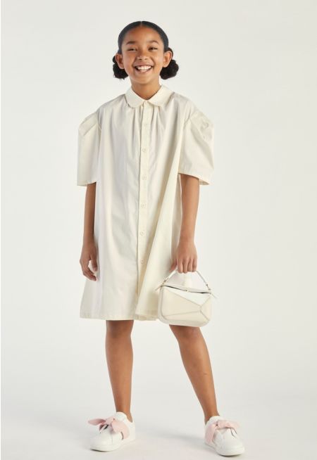 Back Bow Shirt Dress