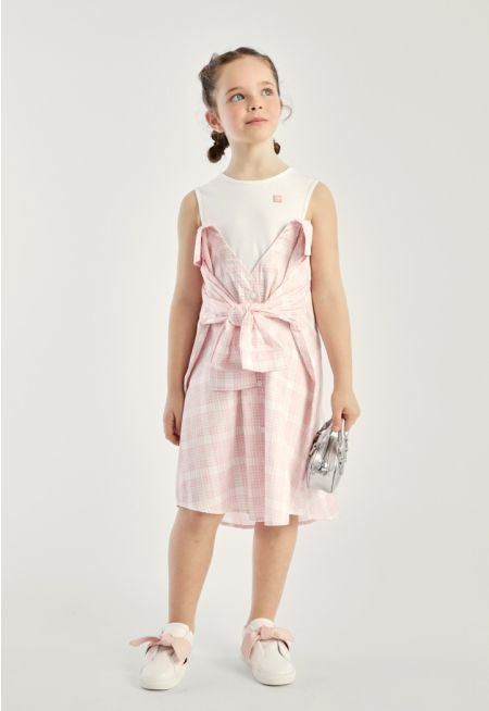 Checkered Shirt Dress