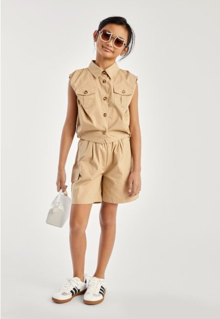 Cargo Shirt and Shorts Set (2PCS)