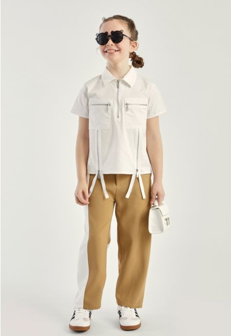 Contrast Abstract Trousers