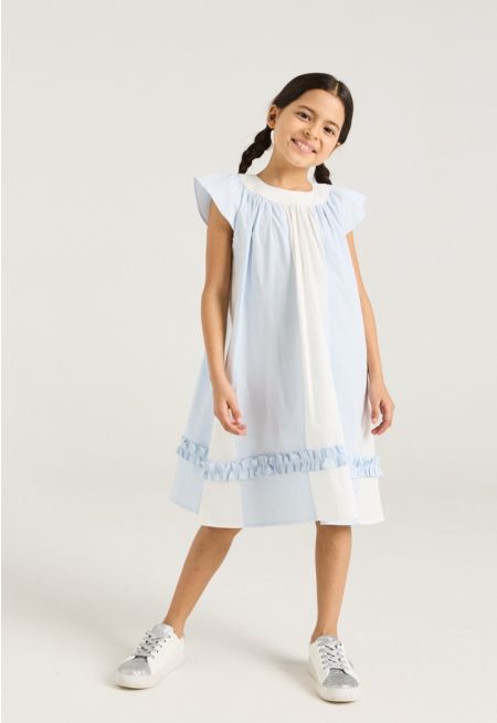 Contrast Sleeveless Dress