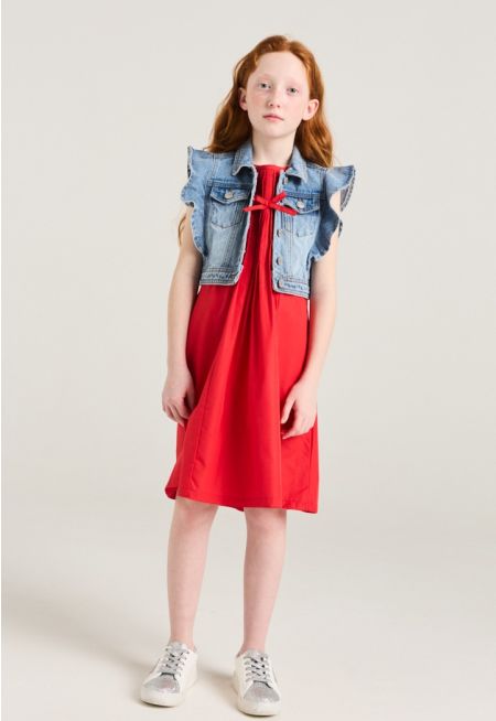 Pleated Bodice Dress