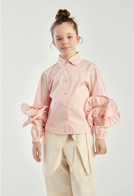 Ruffled Sleeves Shirt