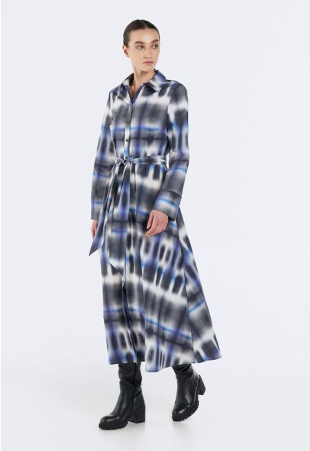 Printed Belted Dress