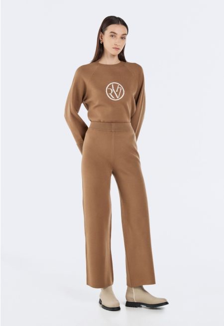 High Waist Knitted Trousers