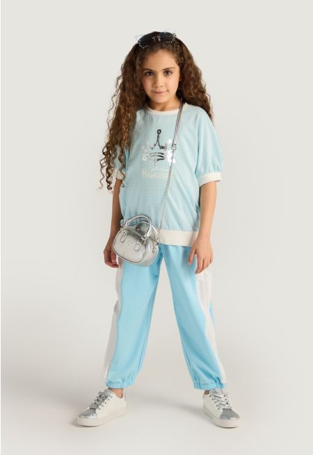 Striped T Shirt and Pants Set (2pcs)