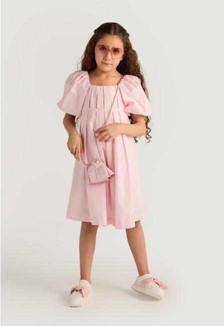 Square Neck Striped Dress