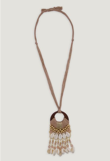 Threaded Shell Fringe Pendant