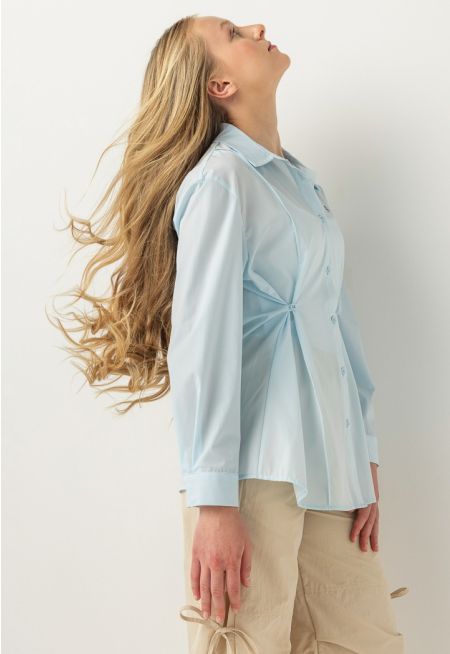 Adjustable Button Waist Shirt