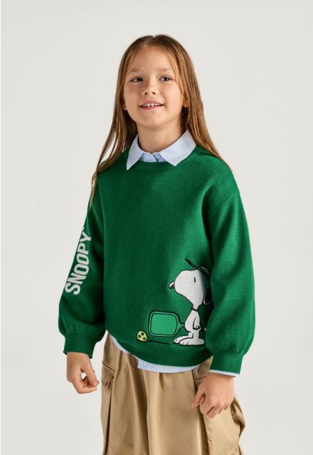 Snoopy Embroidered Sweater