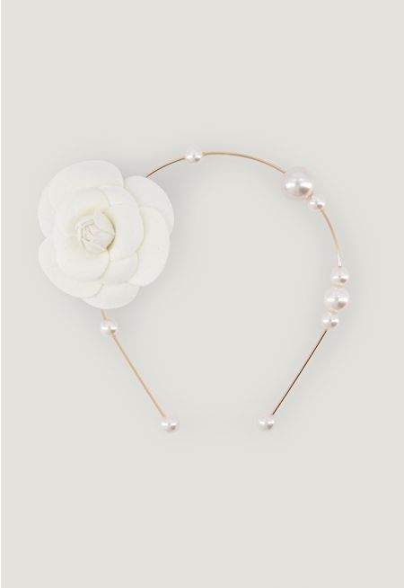 Pearl Floral Metal Headband