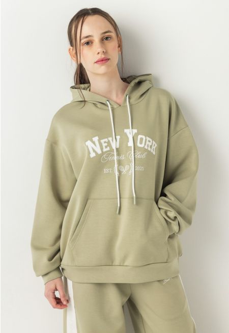 Embroidered Knitted Hoodie