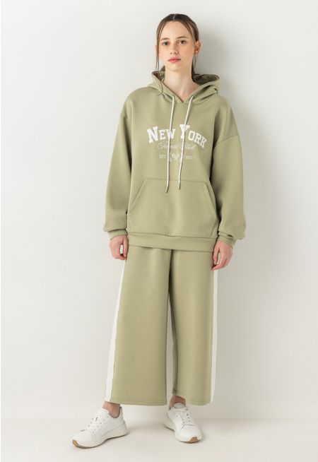 Solid Wide Leg Sweatpants