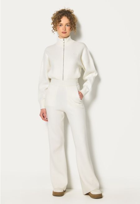 Knitted Wide Leg Sweatpants