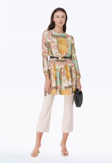 Flared Solid Trousers with Pockets -Sale