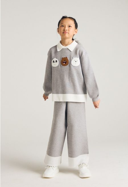 Knitted Contrast Pants