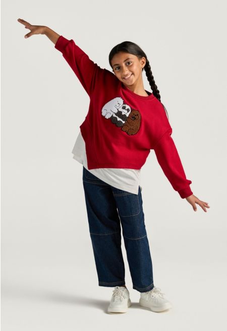 Drawstrings Waist Denim Pants