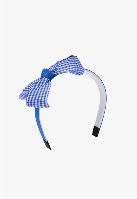 Checkered Bow Hairband
